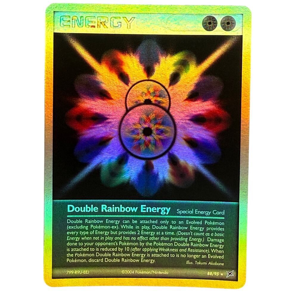 Pokémon Double Rainbow Energy 88/95 Team Magma & Team Aqua 2004 Reverse Holo NM